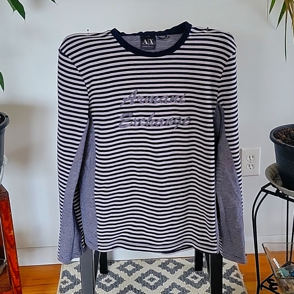 Armani Exchange Top Medium Blue